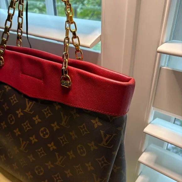 Louis Vuitton Monogram Pallas MM Shopper Cerise Excellent Condition - Picture 4 of 16